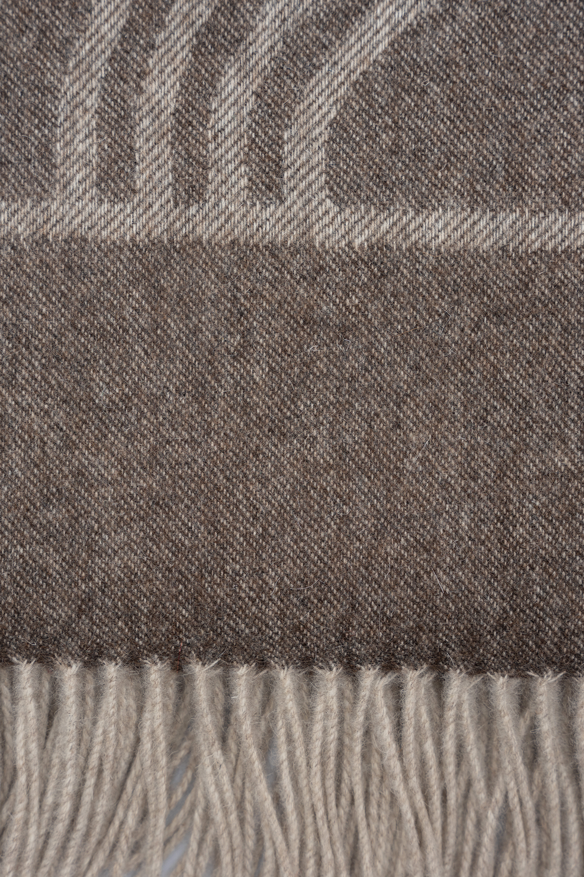 Brown Patterned Wool Throw