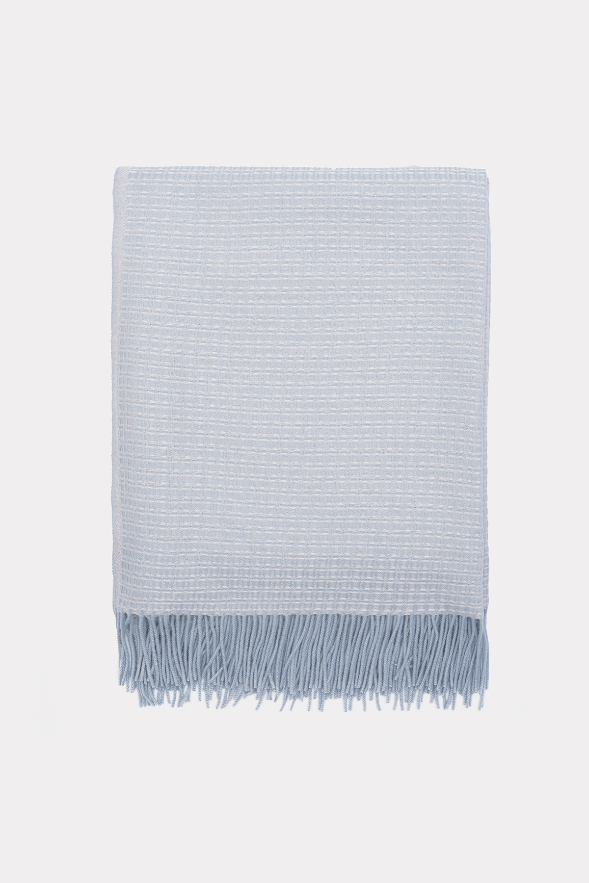 Baby Blue and White Cashmere Throw