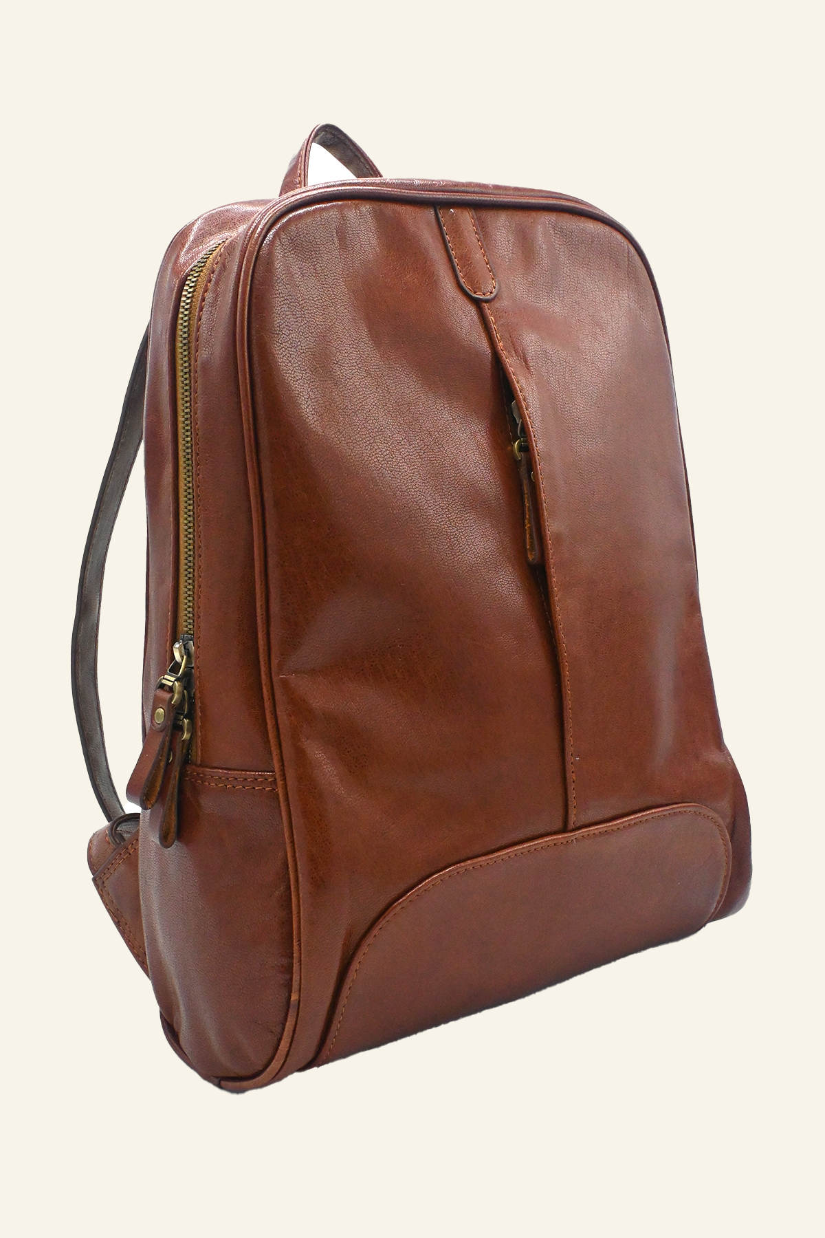 Brown Leather Backpack