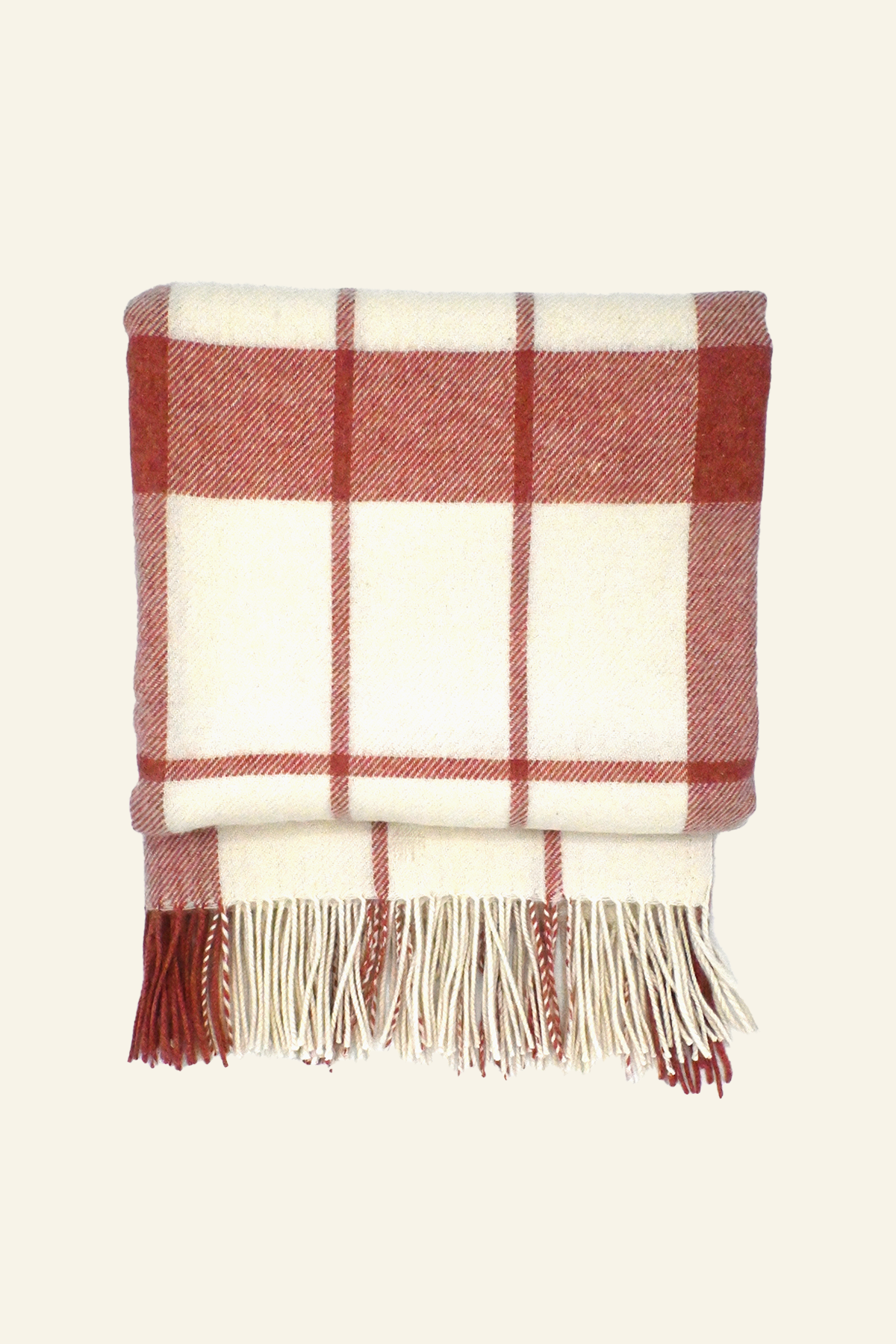 Pink Plaid Cashmere Throw