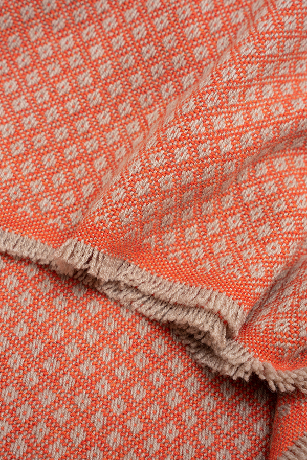 Orange Cashmere Throw