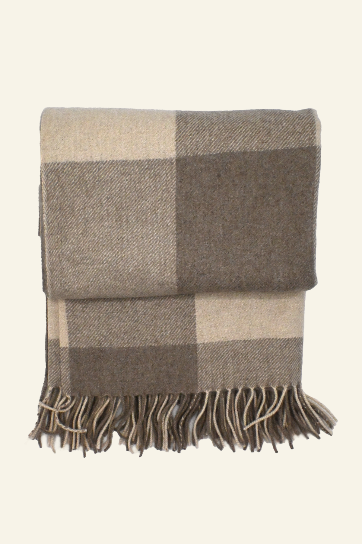 Brown &amp; Beige Cashmere Throw