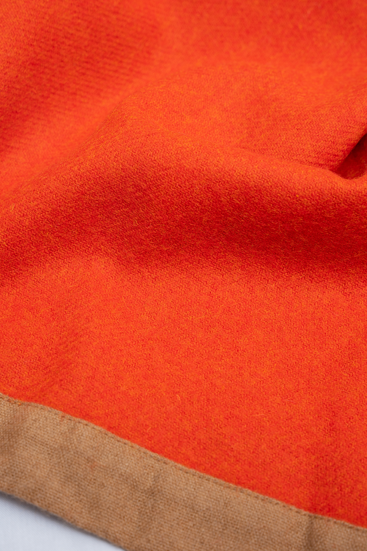 Vibrant Orange Wool Throw