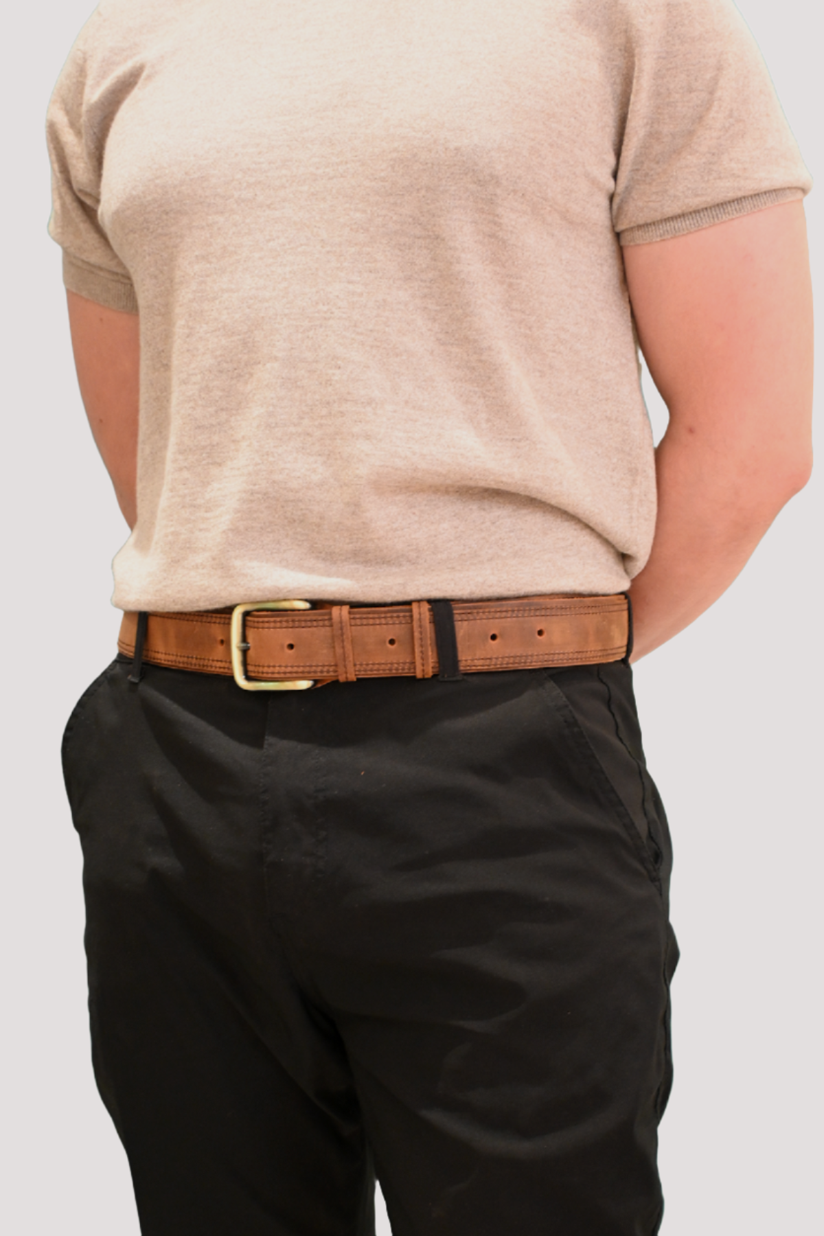 Brown Leather Belt for Men