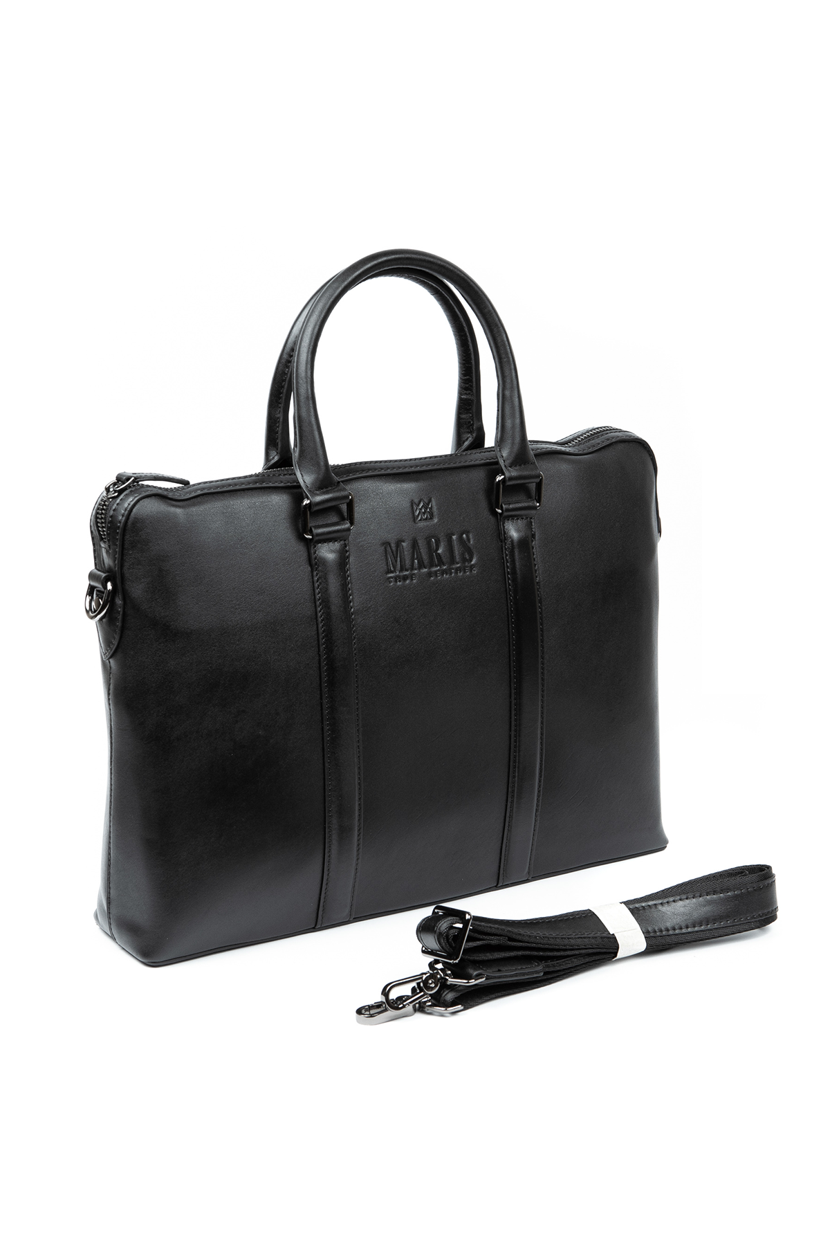 Black Leather Work Bag for Men Mongolian Gallery